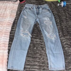 American Eagle Outfitters Light Blue Distressed Jeans